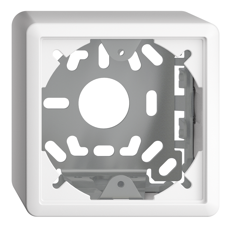 EDIZIOdue AP-Abdeckrahmen Freenet 1-FACH mit Befestigungsbügel H=54mm ws