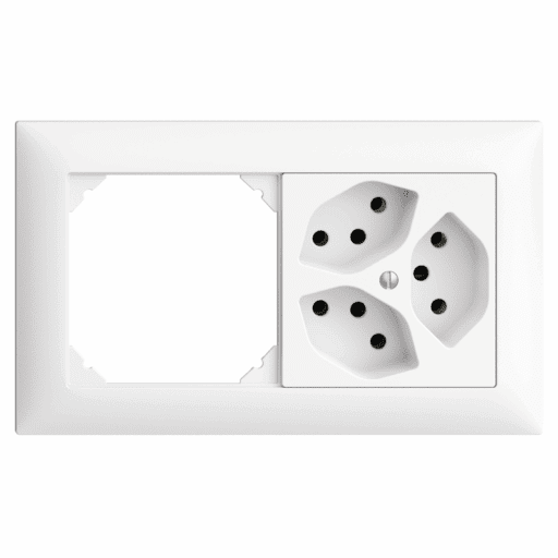 EDIZIOdue UP-Kombination LEER/3xT13 horizontal, ws