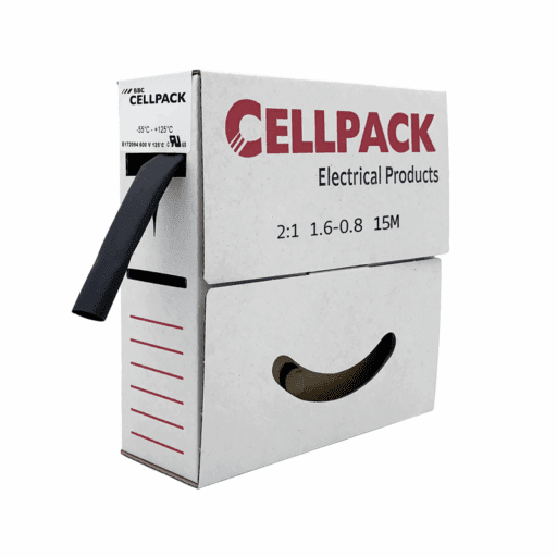 CELLPACK Schrumpfschlauch schwarz Ø 3mm-1mm 15m