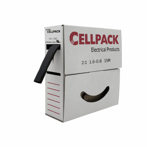 CELLPACK Schrumpfschlauch schwarz Ø 6mm-2mm 10m