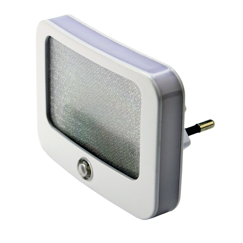 STEFFEN Nachtlicht LED grün, Gehäuse weiss, Dämmerungssenssensor