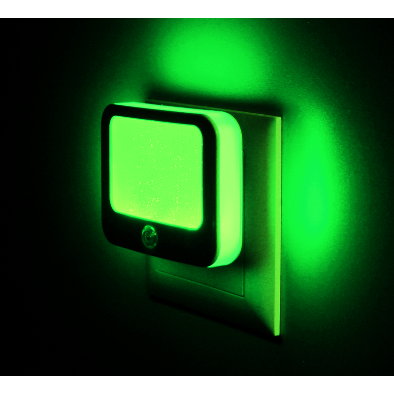 STEFFEN Nachtlicht LED grün, Gehäuse weiss, Dämmerungssenssensor - Image 2