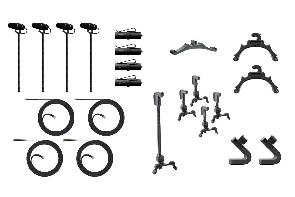 DPA Microphones 4099 CORE+ Classic Touring Kit, 4 Mics + Zubehör, Loud SPL, Pelicase