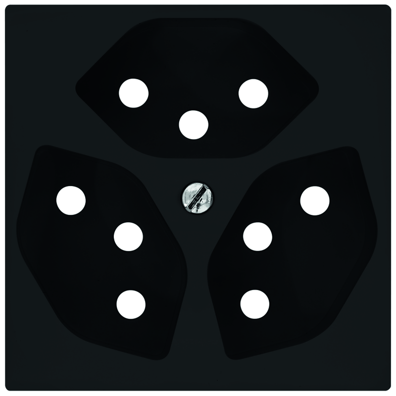 EDIZIOdue Abdeckplatte Steckdose 3xT13 sw