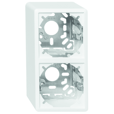 EDIZIOdue AP-Abdeckrahmen 2-FACH mit Befestigungsbügel H=54mm ws