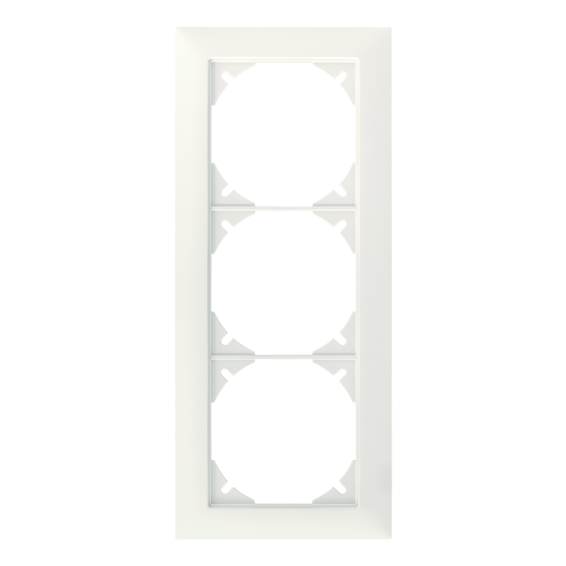 EDIZIOdue UP-Abdeckrahmen 3-FACH (3x1) ws