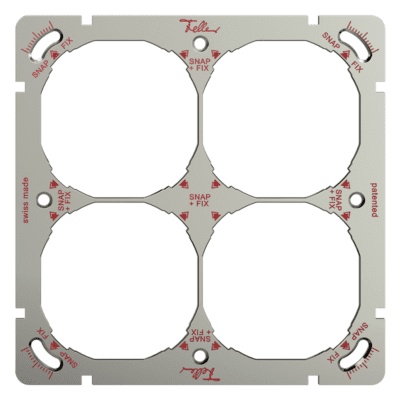 FELLER SNAPFIX® Montageplatte 4-FACH (2x2) si