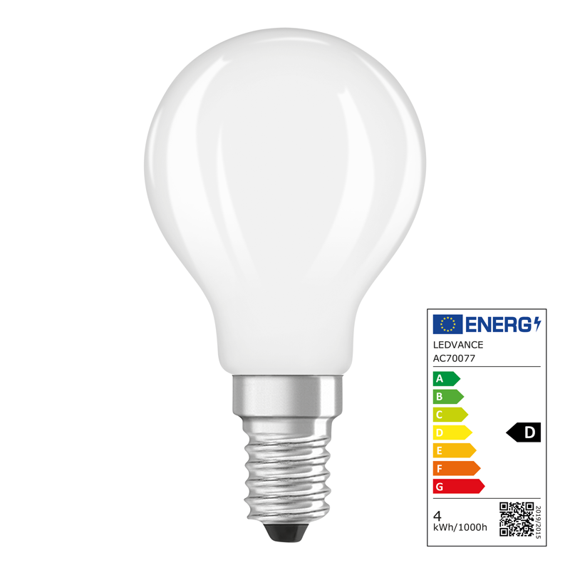 Osram LED Star Retrofit Classic P E14 240V 3.4W 470lm WW - Image 2