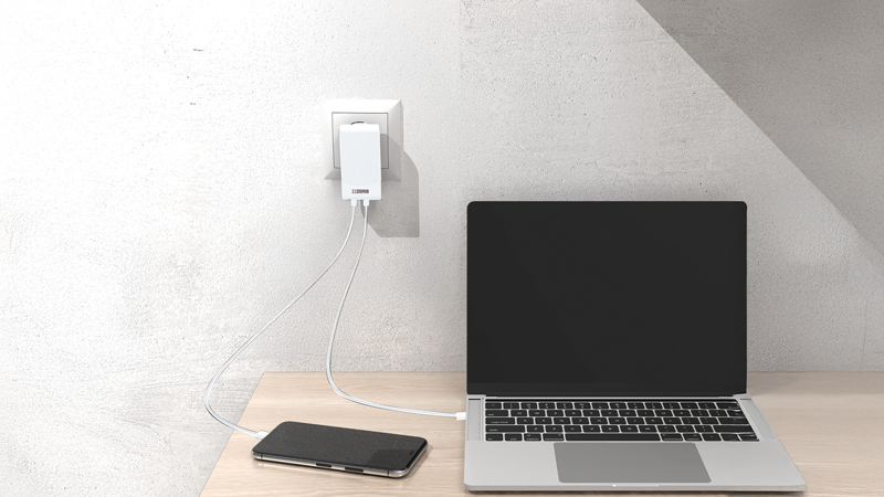 STEFFEN Reiseladeadapter World PD65W 2xUSB-C max. 5A weiss – Bild 5