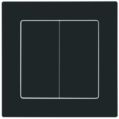 EDIZIOdue Abdeckplatte Doppeldruckschalter/-taster sw