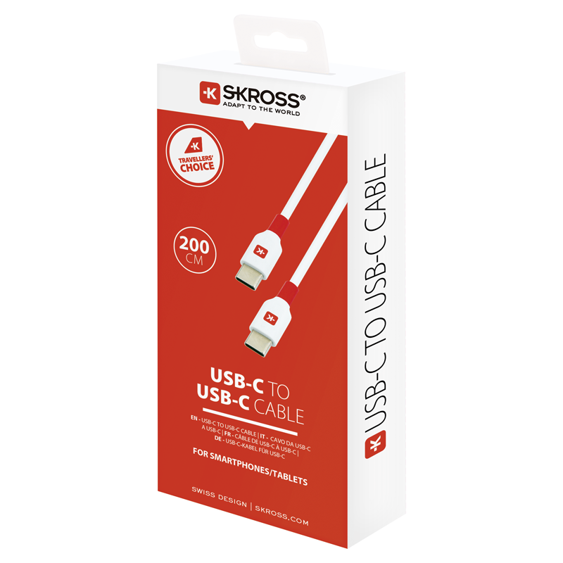 STEFFEN SKROSS Ladekabel USB-C 200cm max. 20V/3A ws – Bild 2
