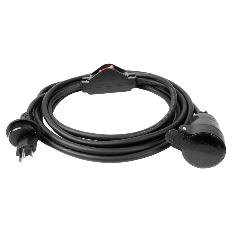 STEFFEN Verlängerungskabel mit Schalter IP55 Gdv 3x1.5mm² 5m T13-T13 sw – Bild 2