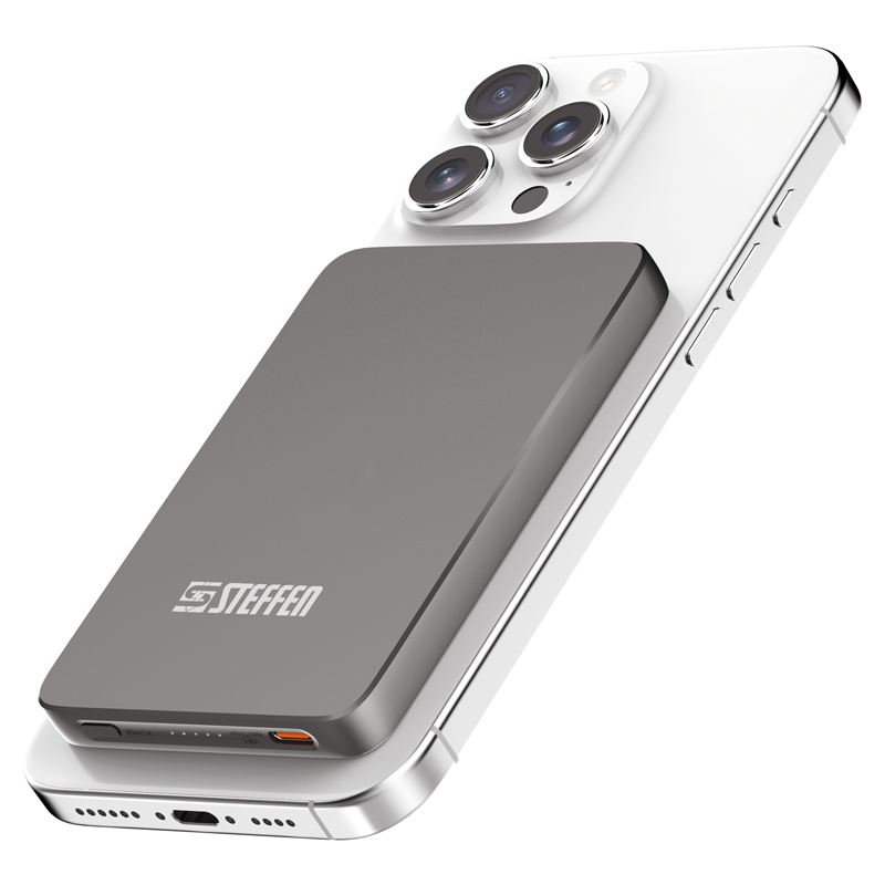 STEFFEN Powerbank Magnetic 15W PD+Qi 5'000mAh max. 5V-3A – Bild 2