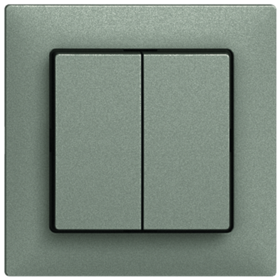 EDIZIOdue Abdeckplatte Doppeldruckschalter/-taster dg