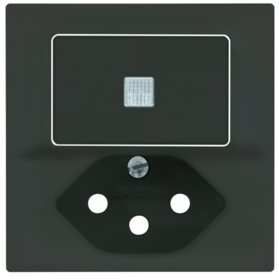 EDIZIOdue Abdeckplatte Kleinkombination Druckschalter/1xT13 mit Frontlinse dg