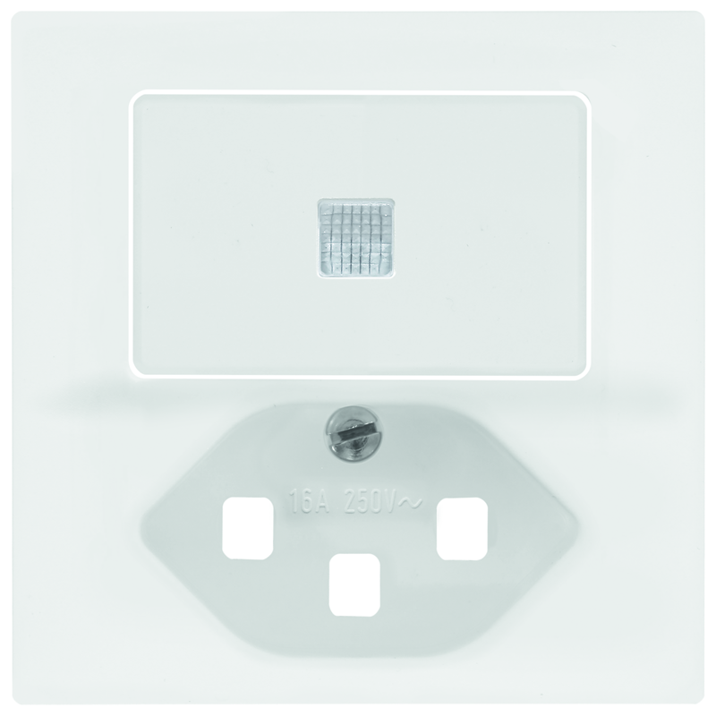 FELLER EDIZIOdue Abdeckplatte Kleinkombination Druckschalter/1xT23 mit Fontlinse ws