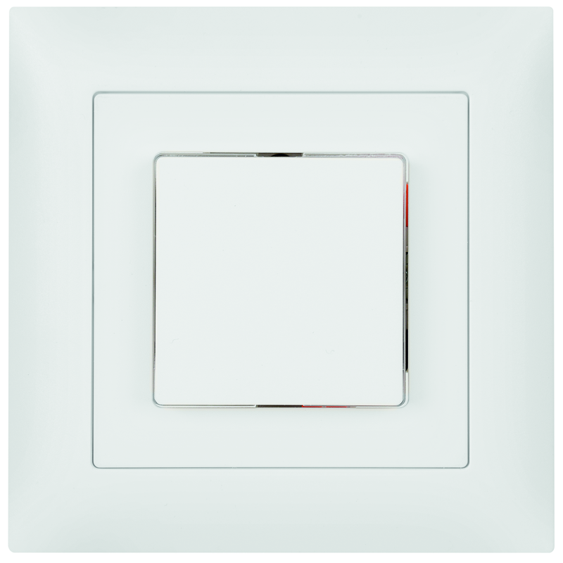 EDIZIOdue UP-Druckschalter SCH6 beleuchtet (LED blau, Orient.) ws
