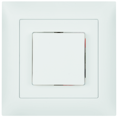 EDIZIOdue UP-Druckschalter SCH3 beleuchtet (LED blau, Orient.) ws