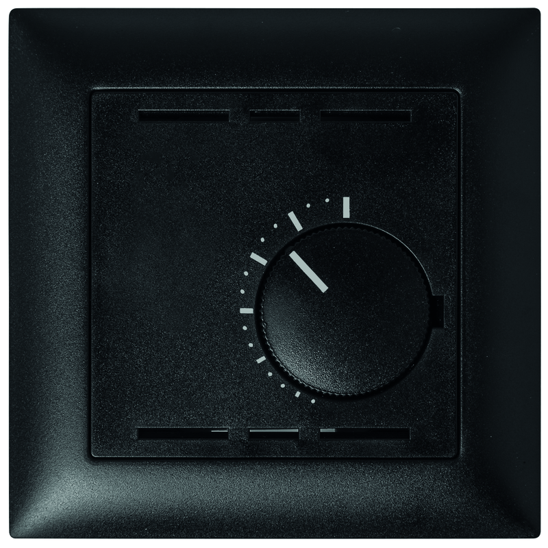 FELLER EDIZIOdue UP-Raumthermostat mit Drehrad ohne Schalter sw