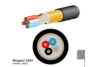 Mogami 2893 Mikrofonkabel, Neglex Quad Miniatur, Ø 4,8 mm, schwarz, 200m Rolle