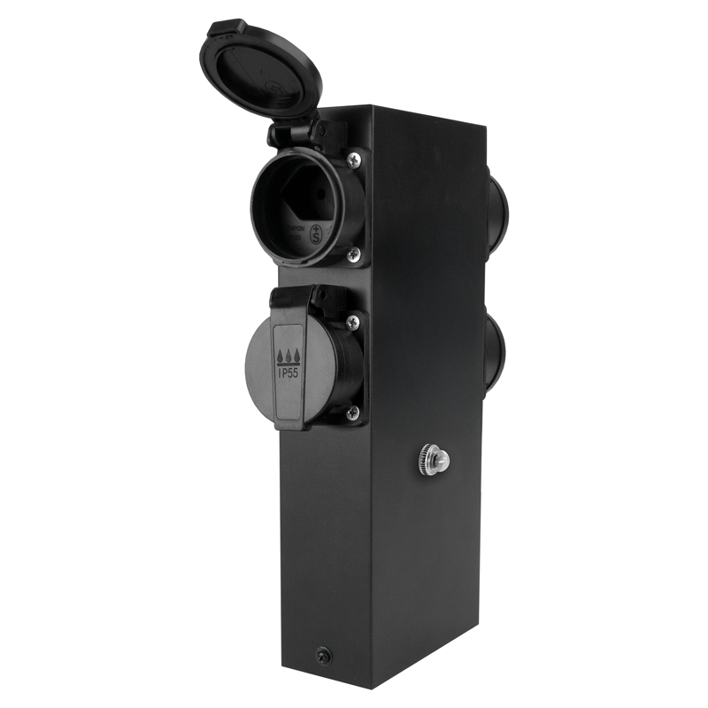 GardenLine Steckdosensäule 4xT13 IP55 mit Überstromschutzschalter – Bild 2