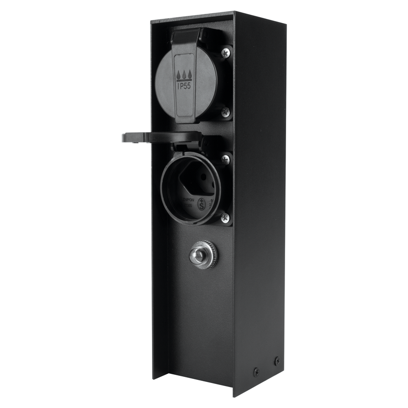 GardenLine Steckdosensäule 2xT13 IP55 mit Überstromschutzschalter – Bild 2