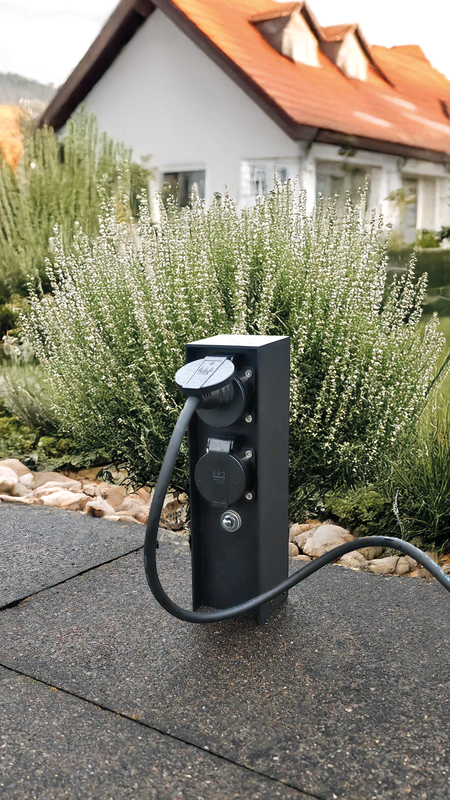 GardenLine Steckdosensäule 2xT13 IP55 mit Überstromschutzschalter – Bild 5