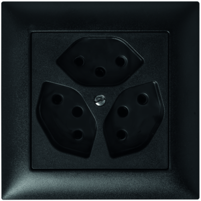 EDIZIOdue UP-Steckdose 3xT13 sw