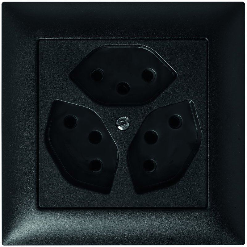 EDIZIOdue UP-Steckdose 3xT13 sw