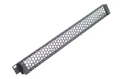 Contrik 19" 2HE Lüftungsbl. Stl sw grob perfo.