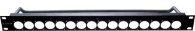 Contrik 16D Premium Panel Alu Black elox 1HE